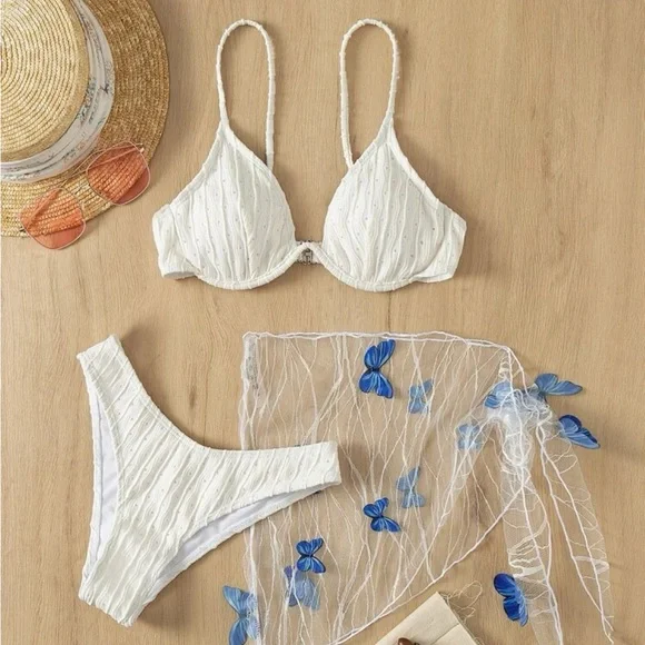 White bikini  bathing suit - Picture 5 of 7